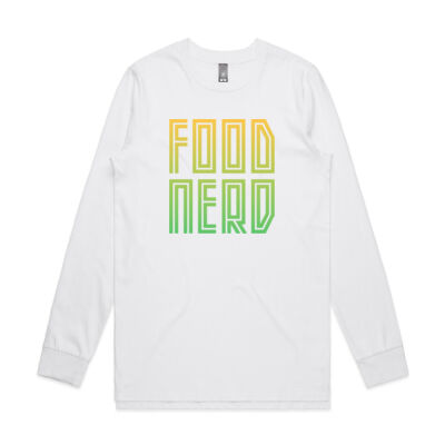 Food Nerd – Pine Lime - Base Longsleeve Tee (Same Day) Thumbnail