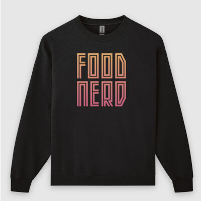Food Nerd – Peachy  - Crew Neck Sweatshirt (Same Day) Thumbnail