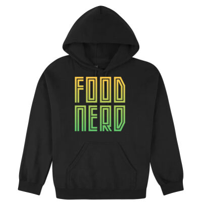 Food Nerd – Pine Lime - Hooded Sweatshirt (Same Day) Thumbnail