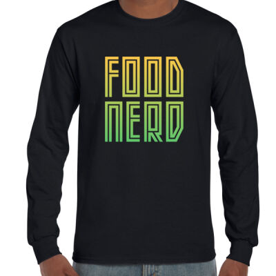 Food Nerd – Pine Lime - Ultra Cotton Mens Longsleeve Tee (Same Day) Thumbnail