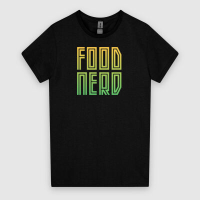 Food Nerd – Pine Lime - Women's HeavyCotton™ Tee (Same Day) Thumbnail