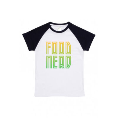 Food Nerd – Pine Lime - Ramo Babies & Youth Organic Raglan Thumbnail